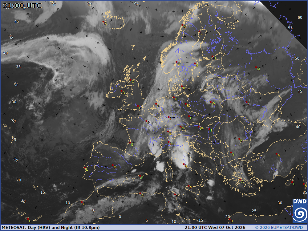 Satellitenbild Europa des DWD